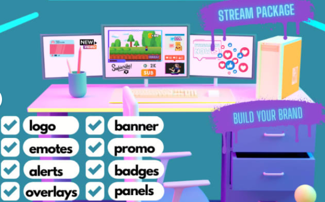 I will create graphics for streamers and social media marketers